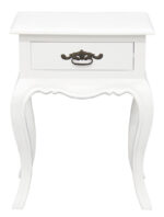 French Provincial 1 Drawer Lamp Table (White)