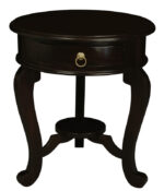 Emilia 1 Drawer Solid Mahogany Timber Lamp Table (Chocolate)