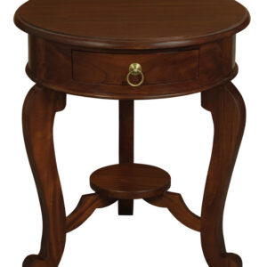 Emilia 1 Drawer Solid Mahogany Timber Lamp Table (Mahogany)