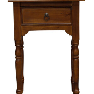 Milly Turn Leg 1 Drawer Side Table (Mahogany)