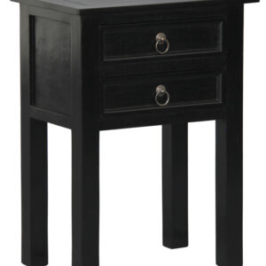 Elliot 2 Drawer Lamp Table (Black)