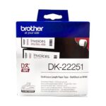 DK22251 Continuous Length Paper Label Tape Red and Black - for use in  Printer