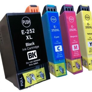 Compatible Premium 4 Pack 252XL Compatible Ink Cartridges [C13T253192-C13T253492] [1BK 1C 1M 1Y] - for use in  Printers