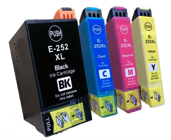 Compatible Premium 4 Pack 252XL Compatible Ink Cartridges [C13T253192-C13T253492] [1BK 1C 1M 1Y] - for use in  Printers