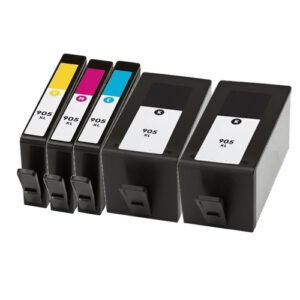 Compatible Premium 905XL High Yield Inkjet Cartridges Set of 5  - 2BK 1C 1M 1Y (T6M05AA - T6M17AA) - for use in  Printers