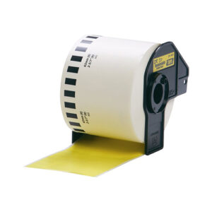 Compatible DK44605 Label Roll Black-on-Yellow 62MM X 30.48M Continuous Roll - for use in  Printer