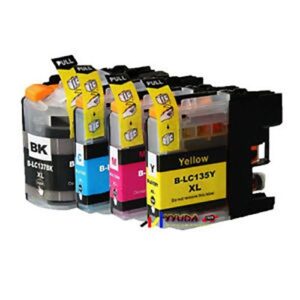 Compatible Premium Ink Cartridges LC137XL / LC135XL  Set of 4 - Bk/C/M/Y  - for use in  Printers