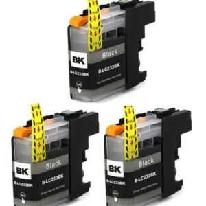 Compatible Premium Ink Cartridges LC233BK  Black Triple Pack  - for use in  Printers