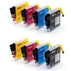 Compatible Premium Ink Cartridges LC39  Set of 8 (Bk/C/M/Y x 2 each) - for use in  Printers