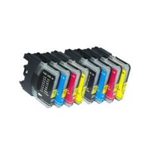 Compatible Premium Ink Cartridges LC67 / LC38  Set of 8 (Bk/C/M/Y x 2 ea)  - for use in  Printers