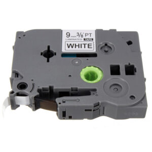 Compatible TZe221 9mm Black on White P-Touch Tape - for use in  Printer