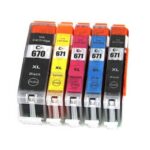 Compatible Premium Ink Cartridges PGI670XL + CLI671XL  Bundle - 5 Cartridges - for use in  Printers