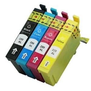 Compatible Premium Ink Cartridges 220XL  Cartridge Set of 4 (Bk/C/M/Y) - for use in  Printers