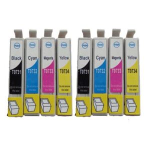 Compatible Premium Ink Cartridges 73N  Cartridge Set of 8 (Bk/C/M/Y x 2 ea) - for use in  Printers