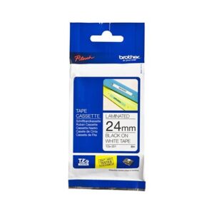 HSe-251 24mm x 1.5m Black on White Heat Shrink Tape - for use in  Printer