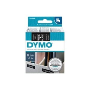 Wht on Blk 12mmx7m Tape - for use in  Printer