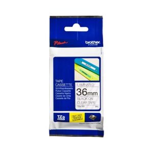 TZe-161 36mm x 8m Black on Clear Tape - for use in  Printer