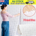 70CMx3M 3D Wall Paper Brick Stickers Foam Brick Stickers Self Adhesive Wallpaper