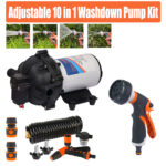 6.6GPM Washdown Pump Kit 12V Wash Pump w/ Hose Nozzle For  RV Marine Boat