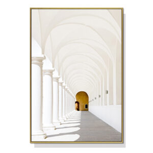 Wall Art 50cmx70cm Long Corridor  A Gold Frame Canvas