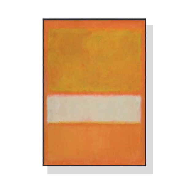 Wall Art 50cmx70cm Yellow By Mark Rothko Black Frame Canvas