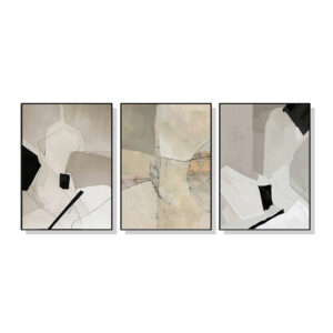 Wall Art 40cmx60cm Modern Abstract 3 Sets Black Frame Canvas