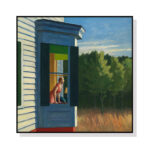 80cmx80cm Cape Cod Morning By Edward Hopper Black Frame Canvas Wall Art