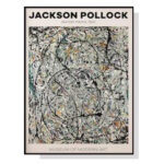 Wall Art 50cmx70cm  Pollock Exhibition III Black Frame Canvas