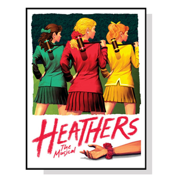 Wall Art 50cmx70cm Heathers The Musical Black Frame Canvas