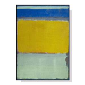 Wall Art 50cmx70cm Blue Yellow Green By Mark Rothko Black Frame Canvas