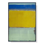 Wall Art 60cmx90cm Blue Yellow Green By Mark Rothko Black Frame Canvas