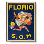 Wall Art 50cmx70cm Florio S.O.M Black Frame Canvas