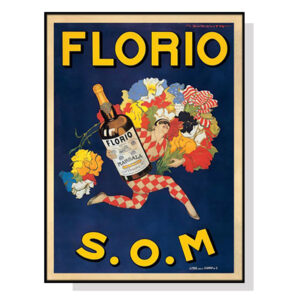 Wall Art 70cmx100cm Florio S.O.M Black Frame Canvas