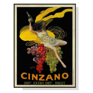 Wall Art 70cmx100cm Cinzano Black Frame Canvas