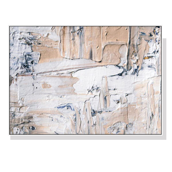 Wall Art 50cmx70cm Modern Abstract Oil Painting  White Frame Canvas