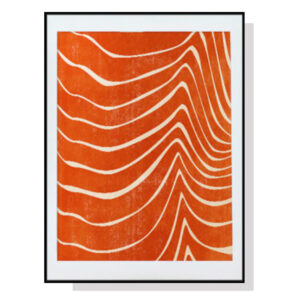 Wall Art 50cmx70cm Abstract Orange Black Frame Canvas