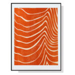 Wall Art 60cmx90cm Abstract Orange Black Frame Canvas