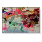 Wall Art 90cmx135cm Abstract Free Flow Wood Frame Canvas