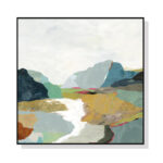 Wall Art 50cmx50cm September Afternoon Black Frame Canvas