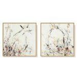 Wall Art 100cmx100cm Afternoon Walk 2 Sets Gold Frame Canvas