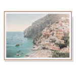 Wall Art 60cmx90cm Italy Amalfi Coast Wood Frame Canvas