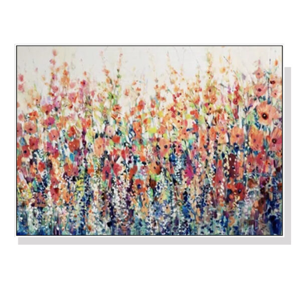 Wall Art 70cmx100cm Flourish Of Spring White Frame Canvas