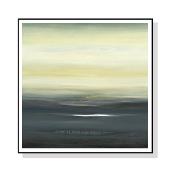 Wall Art 70cmx70cm Land of Serenity Black Frame Canvas