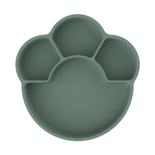 Remi Silicone Divider Plate - Olive Green