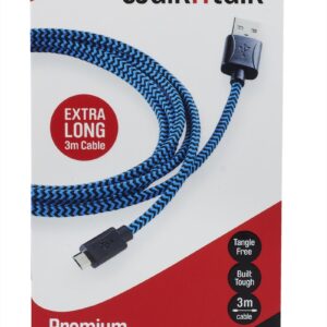 Walkntalk Charge & Sync  Cable - Micro USB - Blue