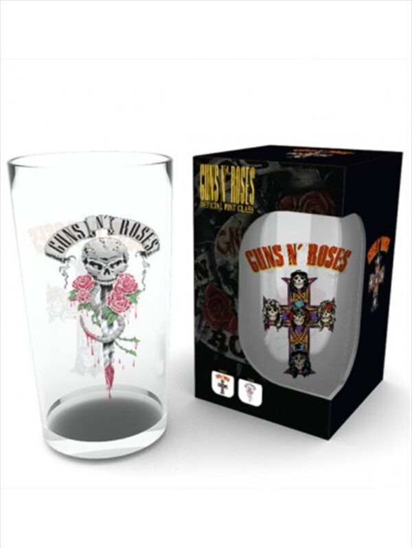 Guns n Roses Logo Large Glass