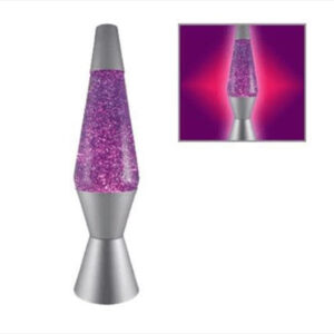 Silver/Purple Diamond Glitter Lamp