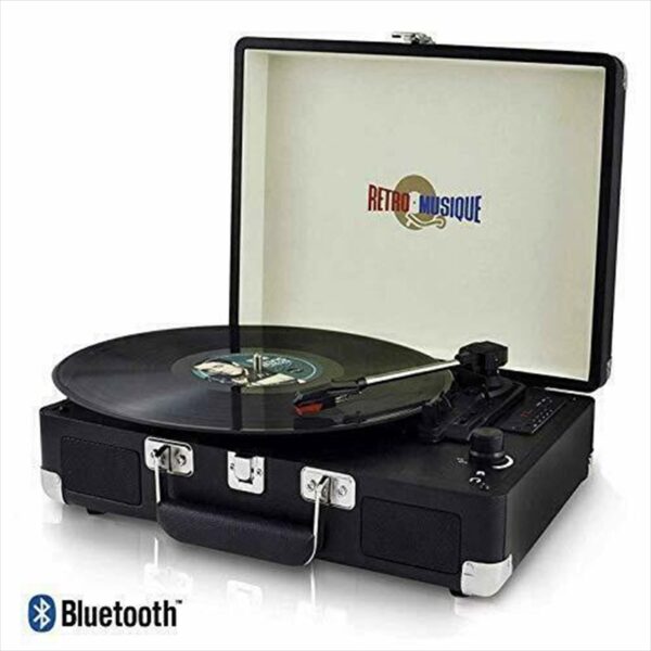 Suitcase  Turntable Black - Retro Musique