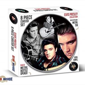 Elvis 8 Piece Coaster Set With Metal Tin