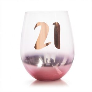 21st Birthday Blush Stemless